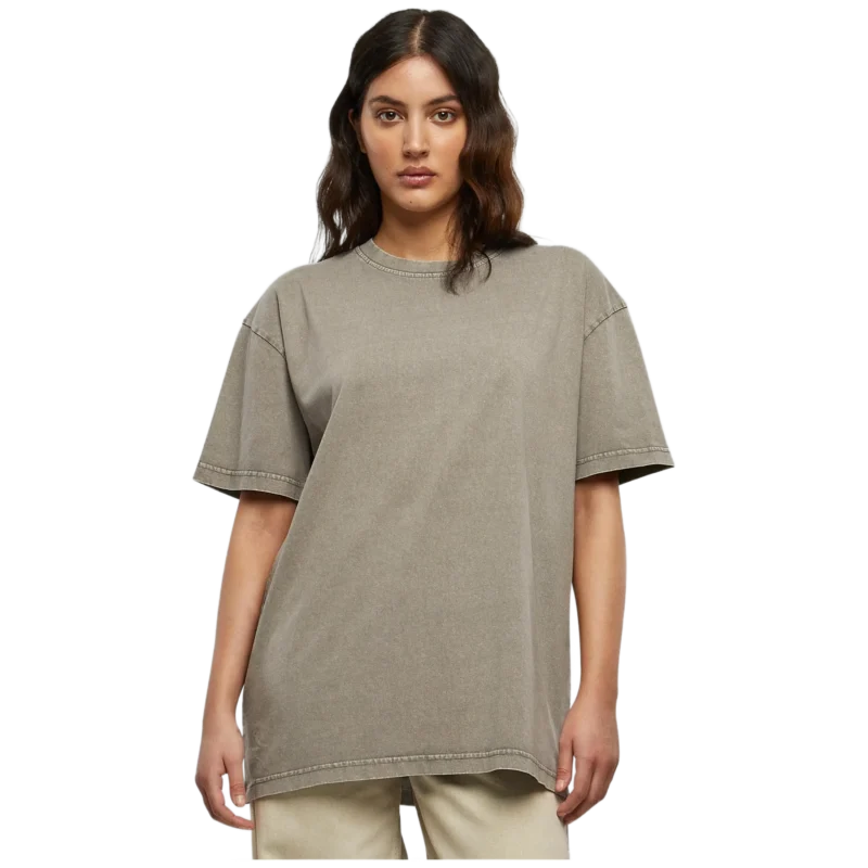 LADIES OVERSIZED ACID WASH TEE